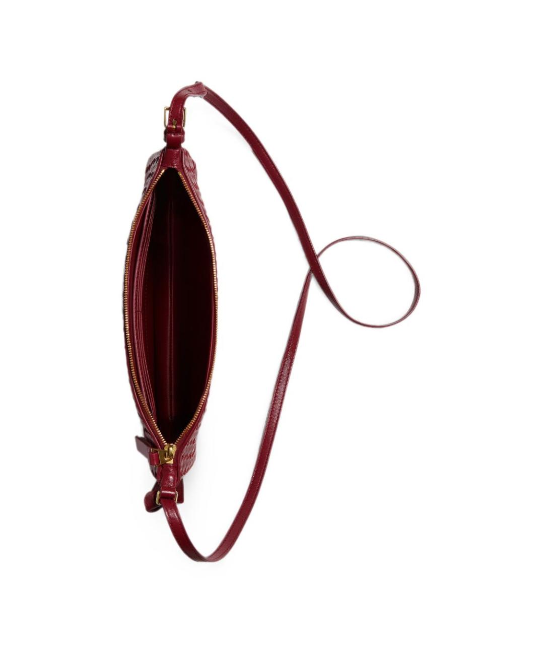 BOTTEGA VENETA Красная кожаная сумка через плечо, фото 2
