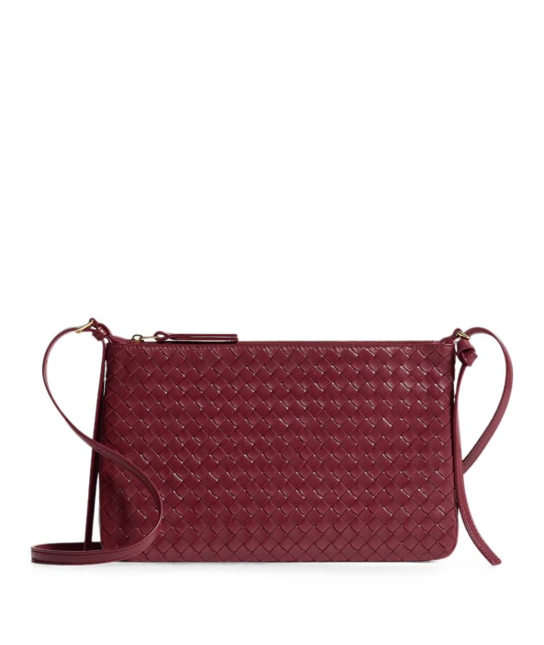 BOTTEGA VENETA Красная кожаная сумка через плечо, фото 1