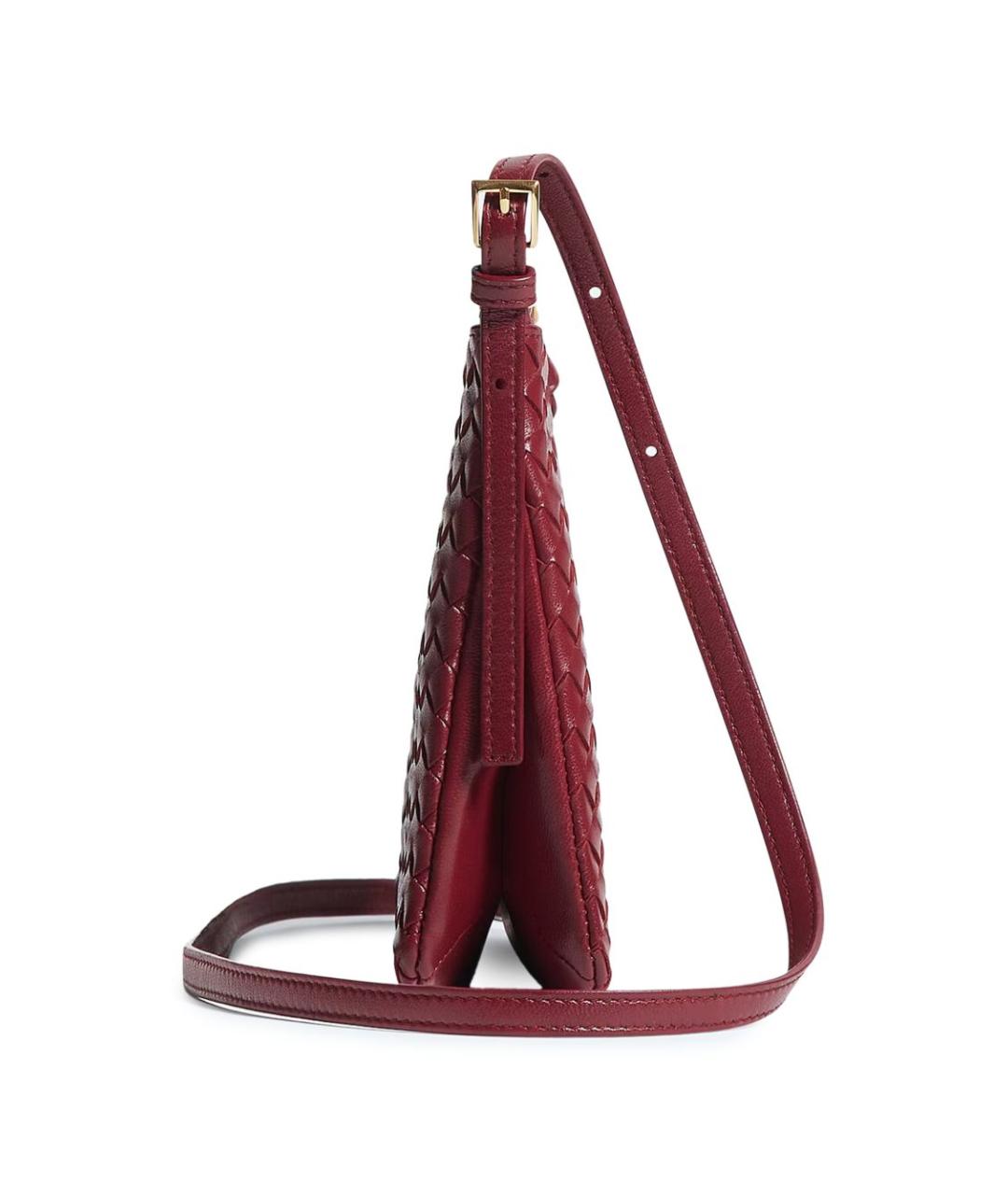 BOTTEGA VENETA Красная кожаная сумка через плечо, фото 3