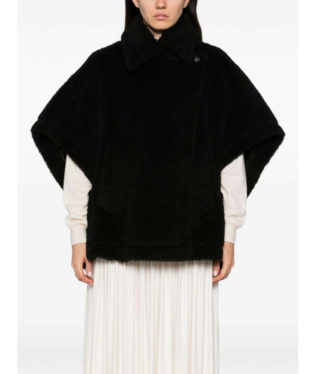 MAX MARA Черная шерстяная шуба, фото 4