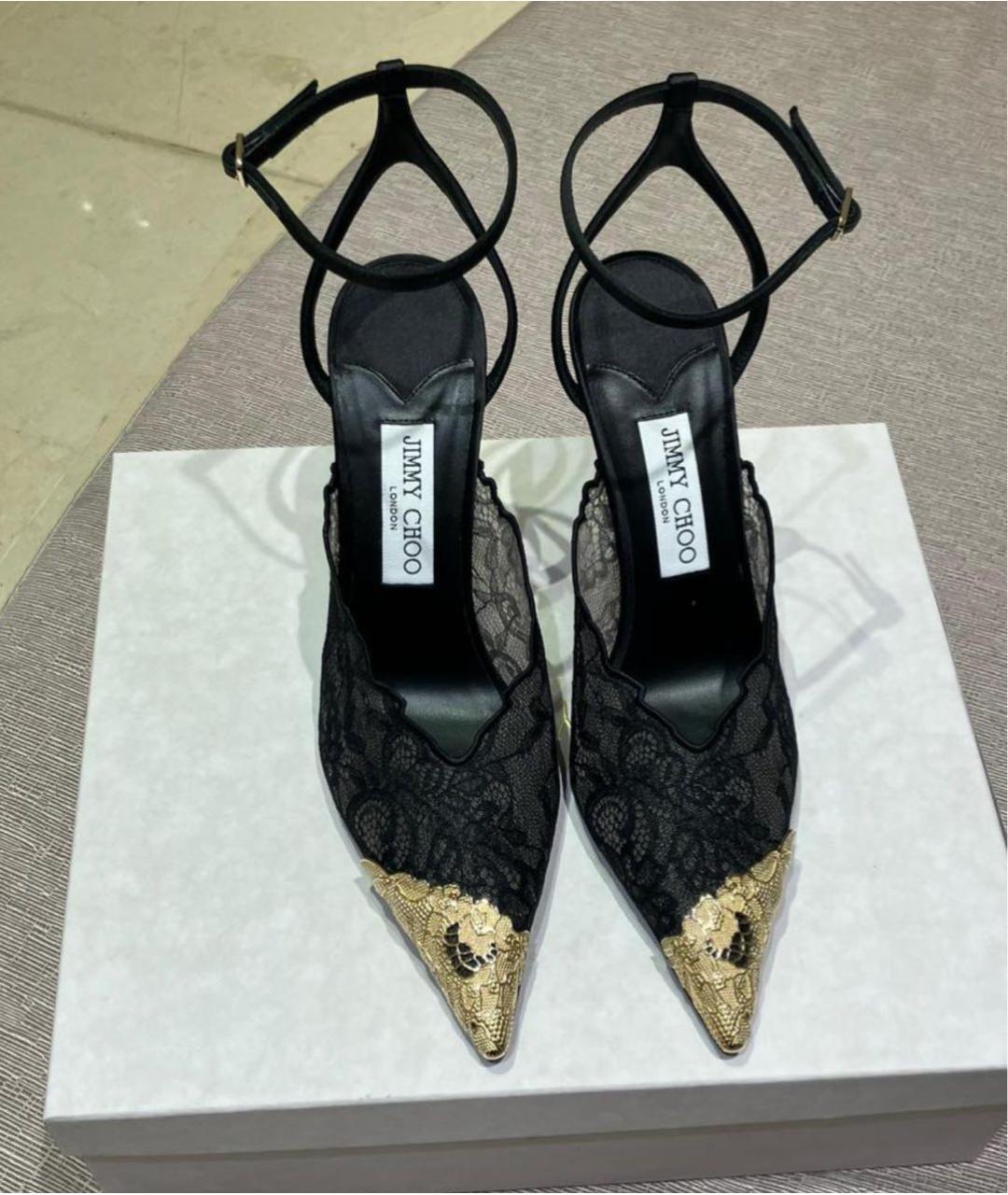 JIMMY CHOO Черные текстильные туфли, фото 3
