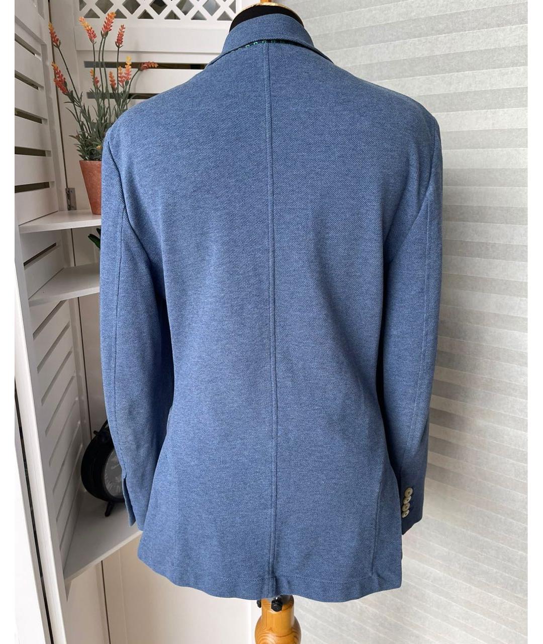 HACKETT Синий хлопковый пиджак, фото 2