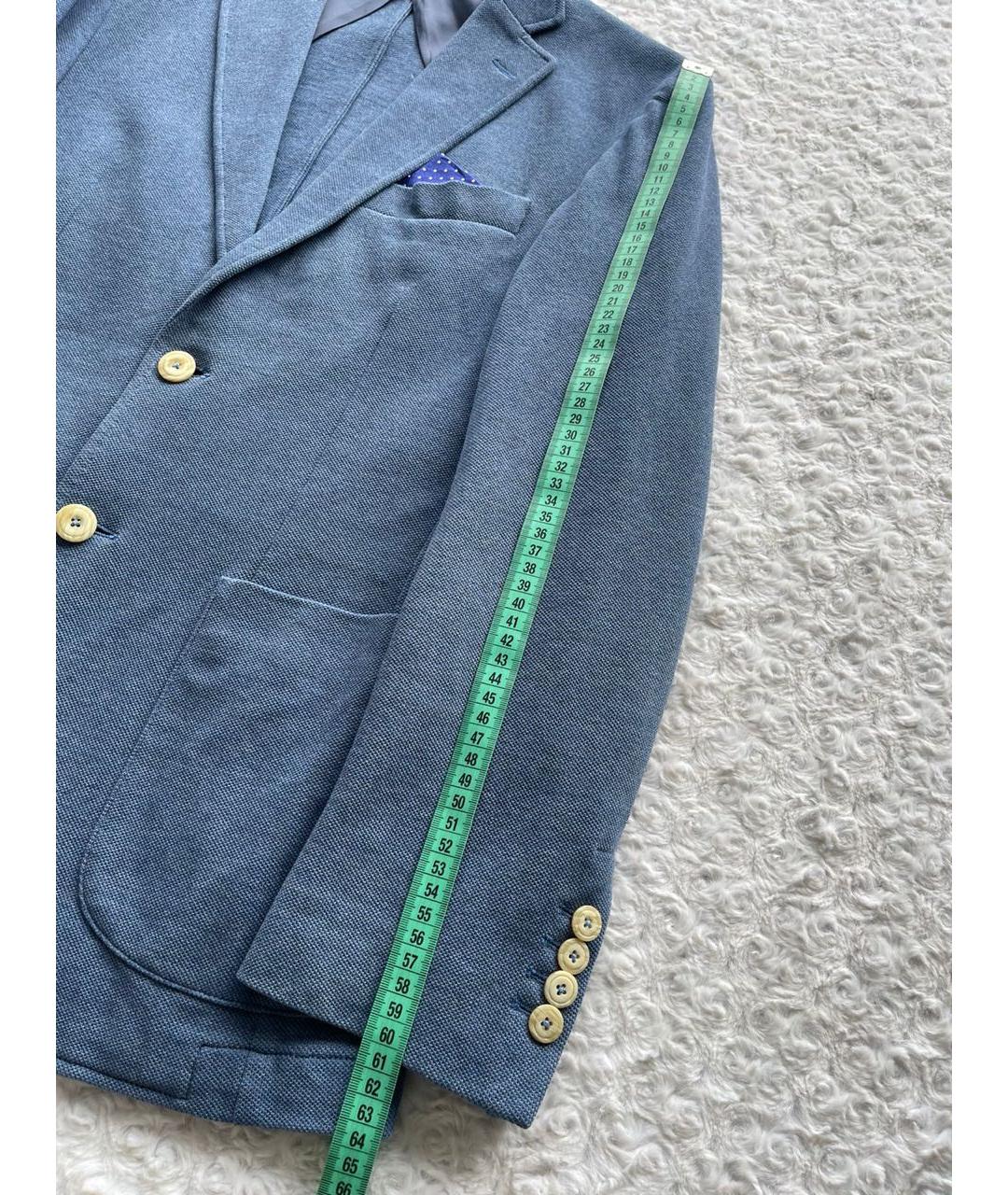 HACKETT Синий хлопковый пиджак, фото 4