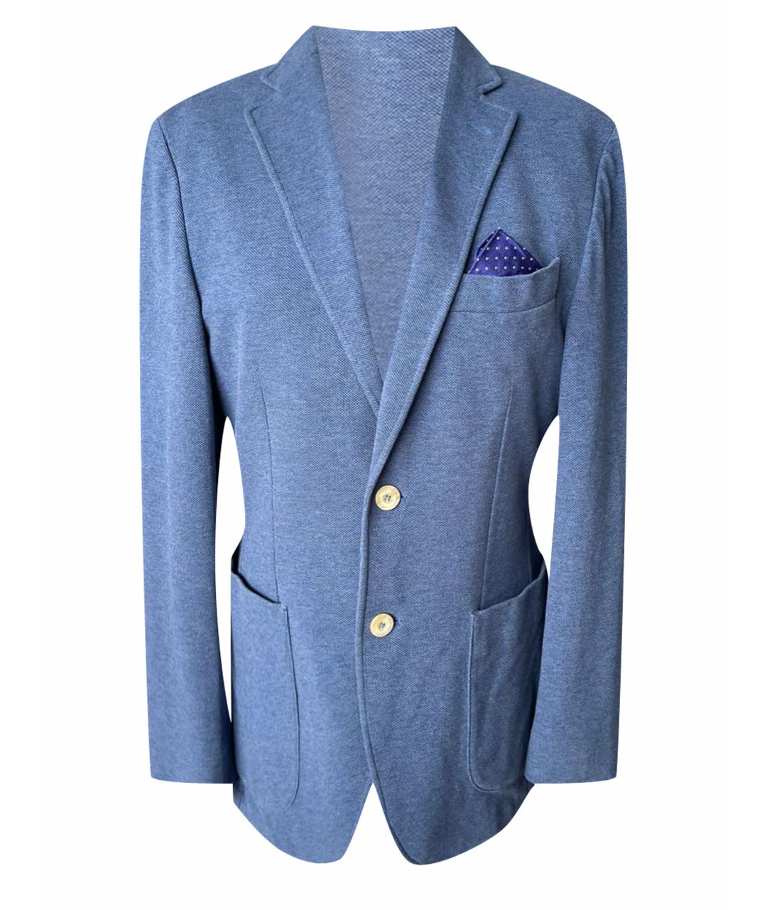 HACKETT Синий хлопковый пиджак, фото 1