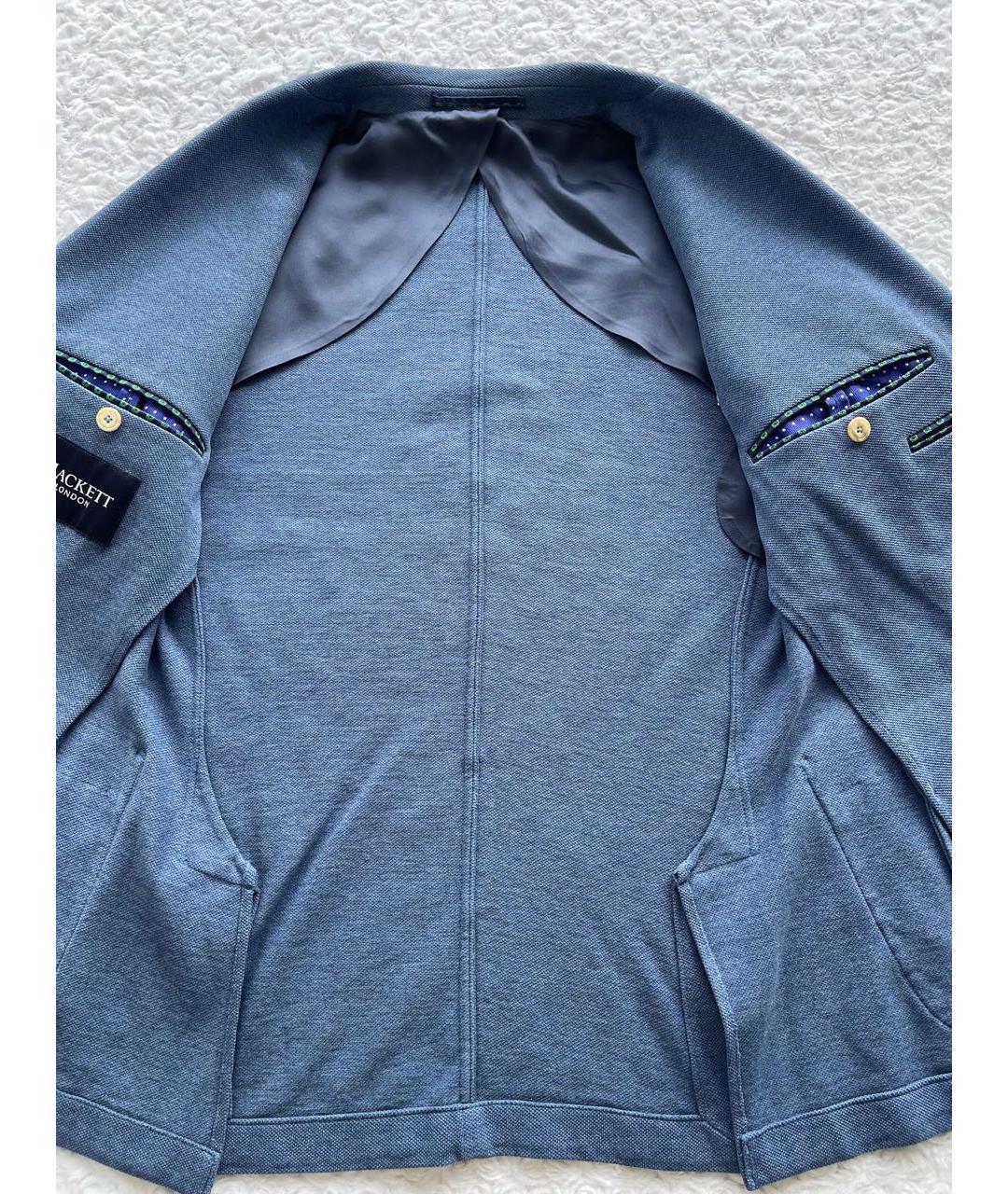 HACKETT Синий хлопковый пиджак, фото 8