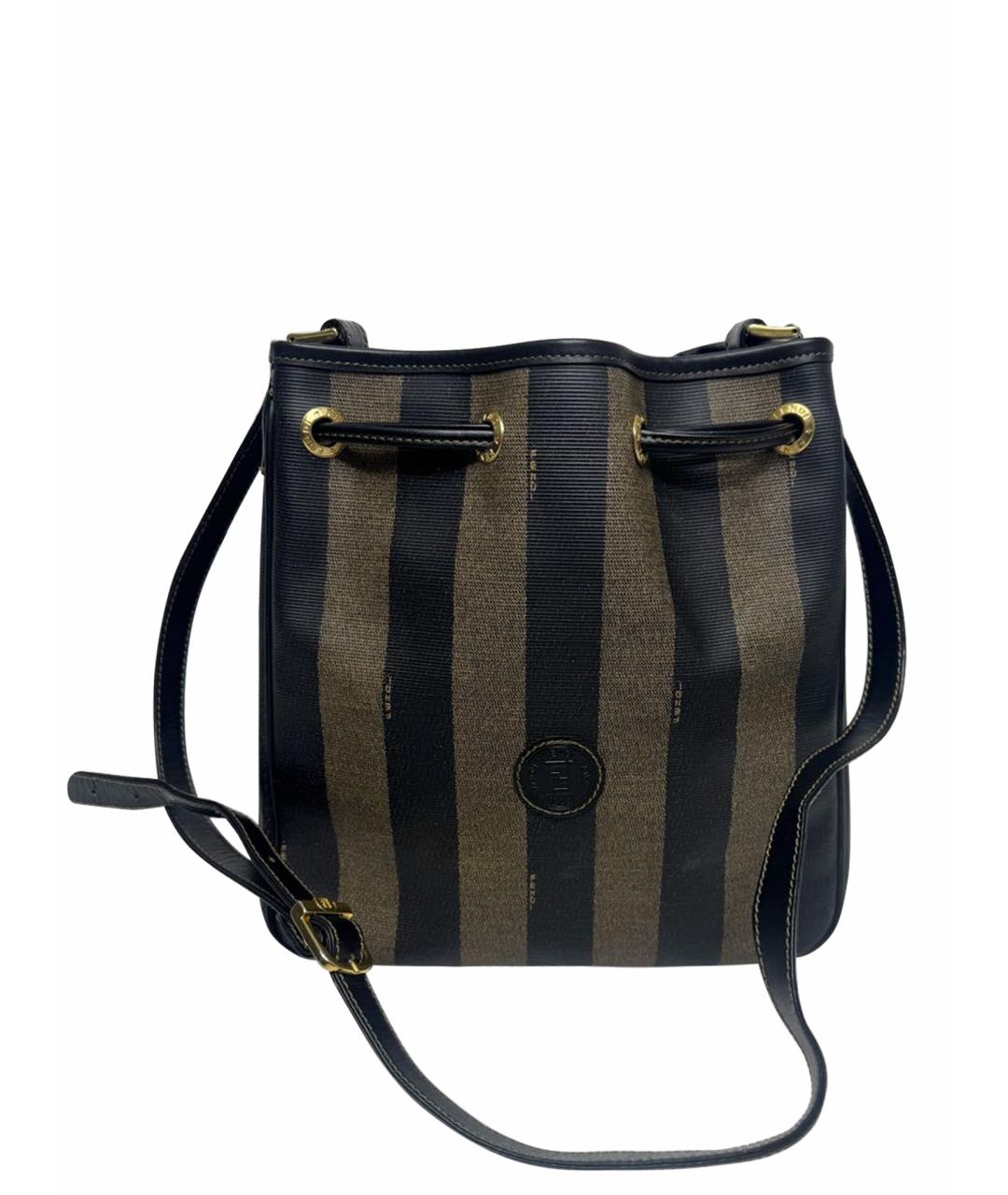FENDI Черная кожаная сумка тоут, фото 1