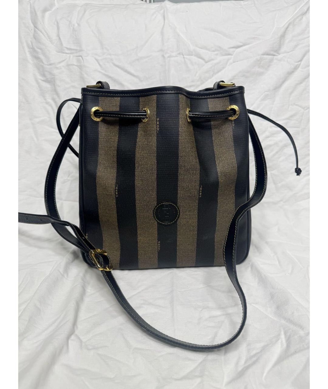 FENDI Черная кожаная сумка тоут, фото 9