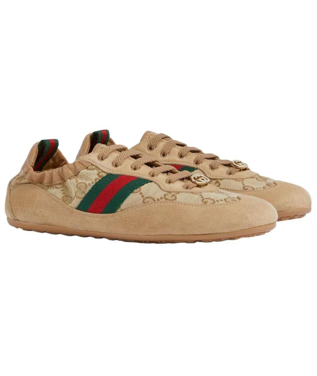 GUCCI Бежевые кеды, фото 3
