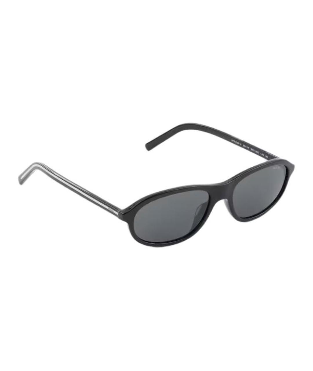PRADA Черные пластиковые солнцезащитные очки, фото 2
