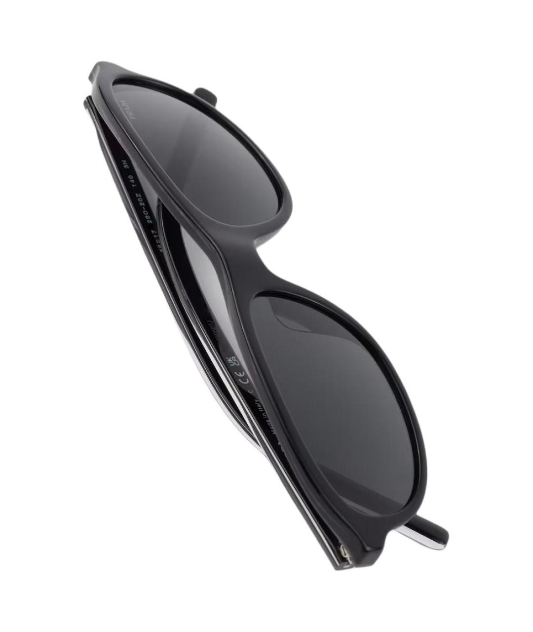PRADA Черные пластиковые солнцезащитные очки, фото 3