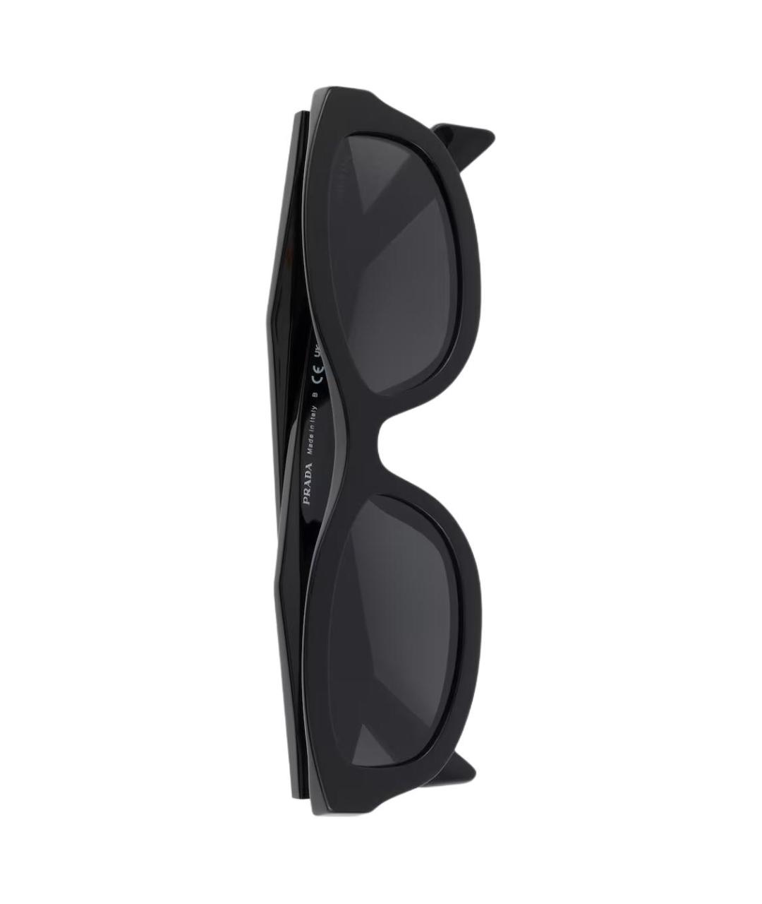 PRADA Черные пластиковые солнцезащитные очки, фото 4
