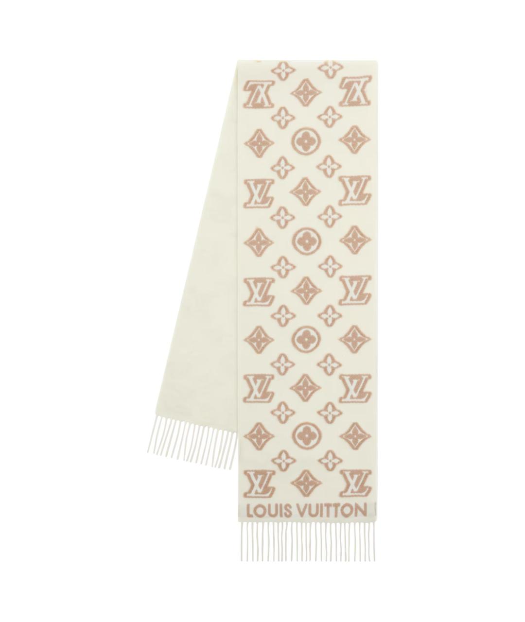 LOUIS VUITTON Бежевый шерстяной шарф, фото 1
