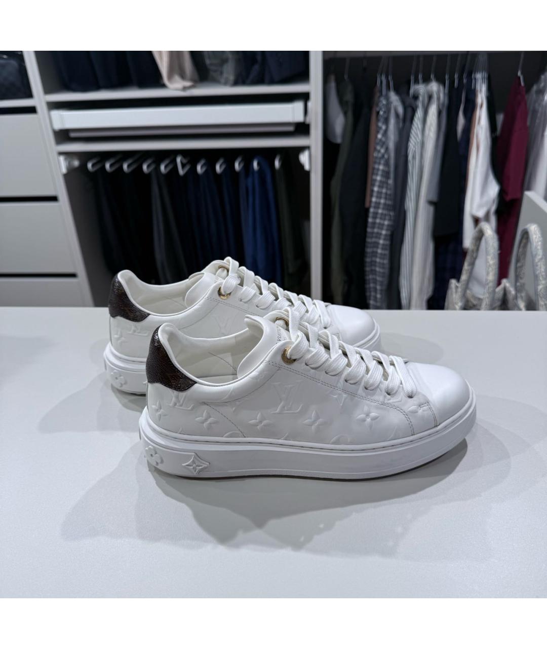 LOUIS VUITTON Белые кожаные кеды, фото 6