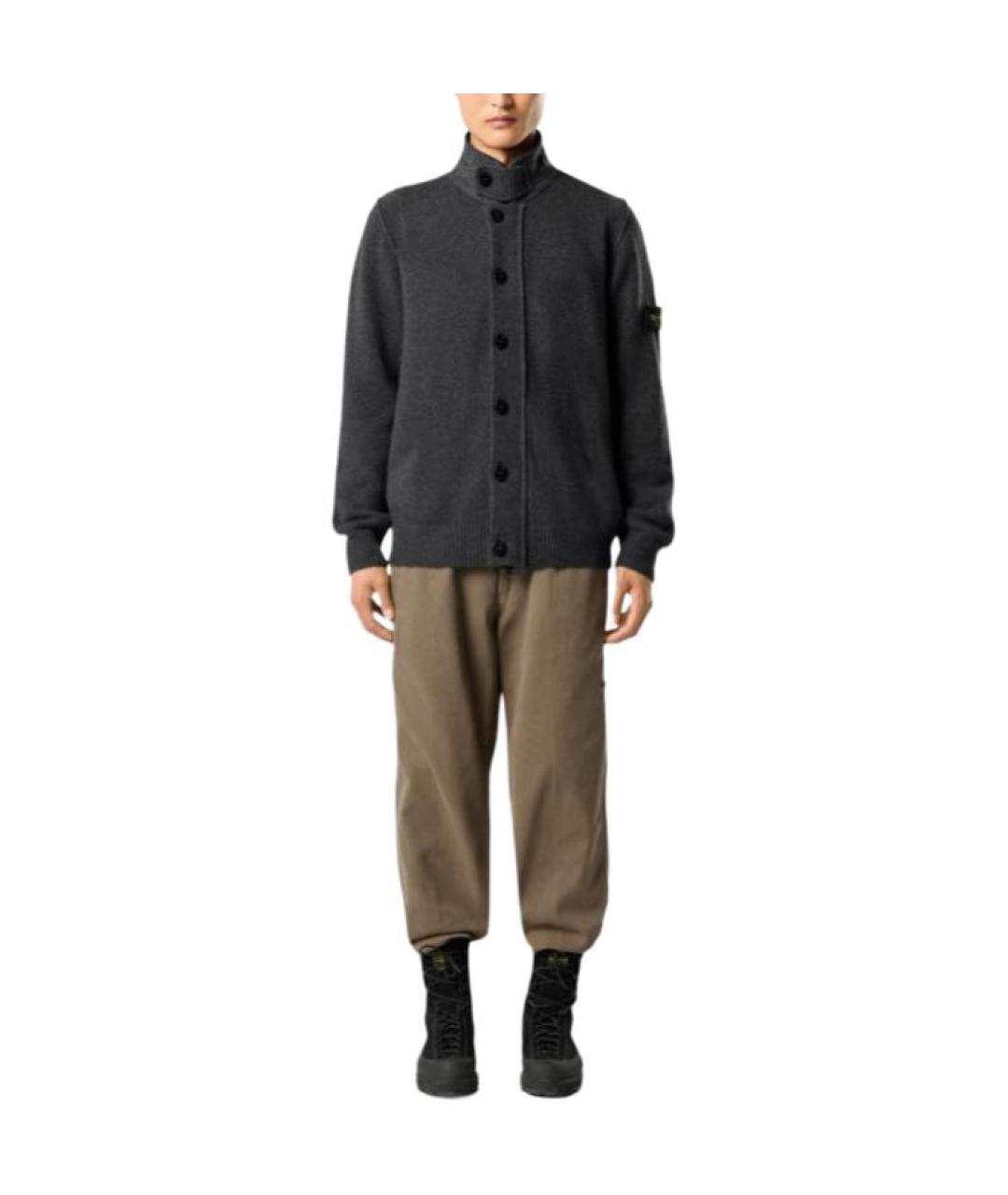 STONE ISLAND Серый джемпер / свитер, фото 4