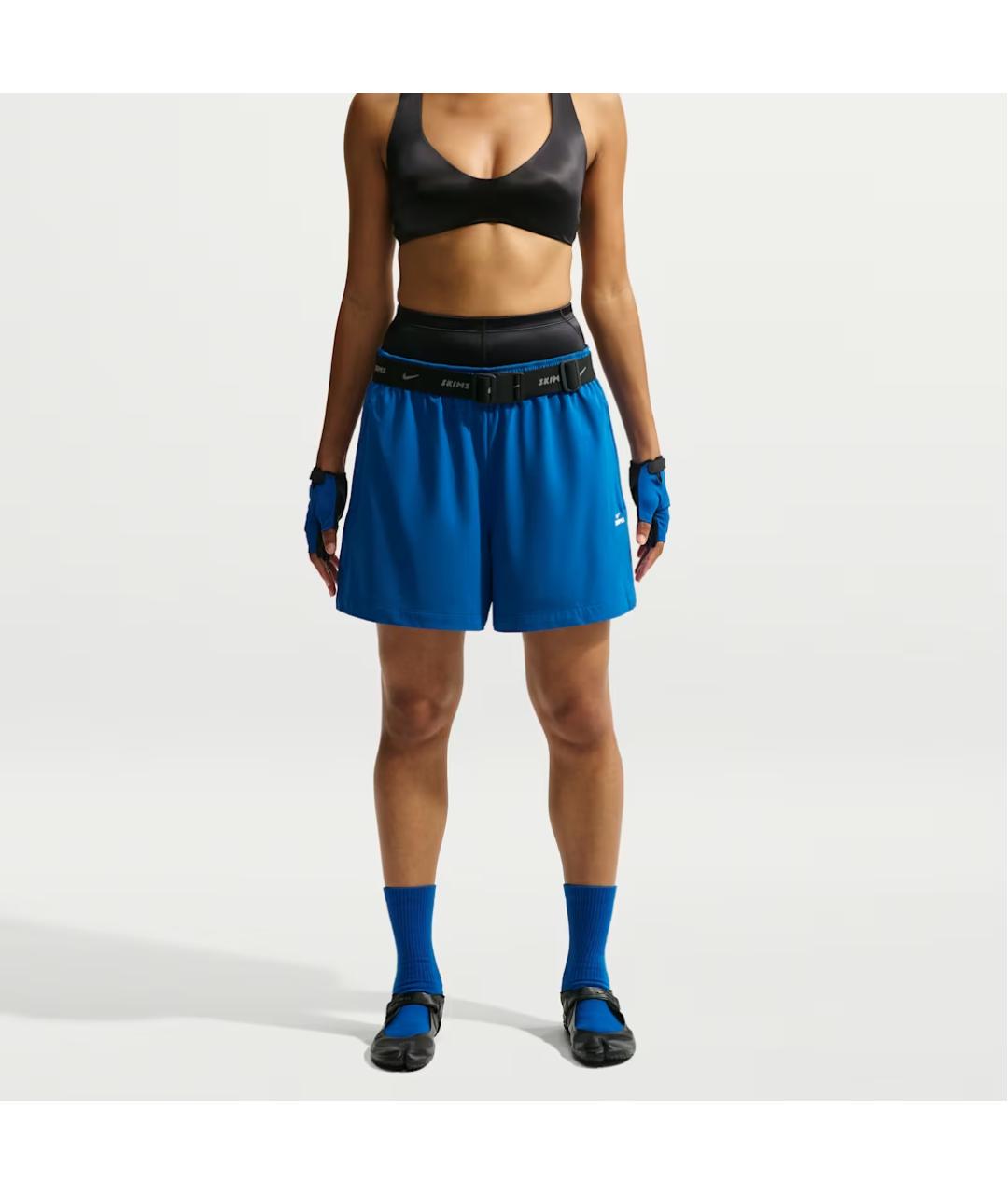 NIKE Синие спортивные брюки и шорты, фото 2