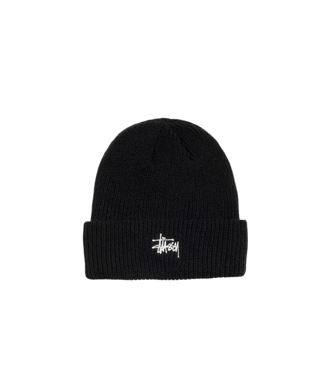 STUSSY Черная шапка, фото 3