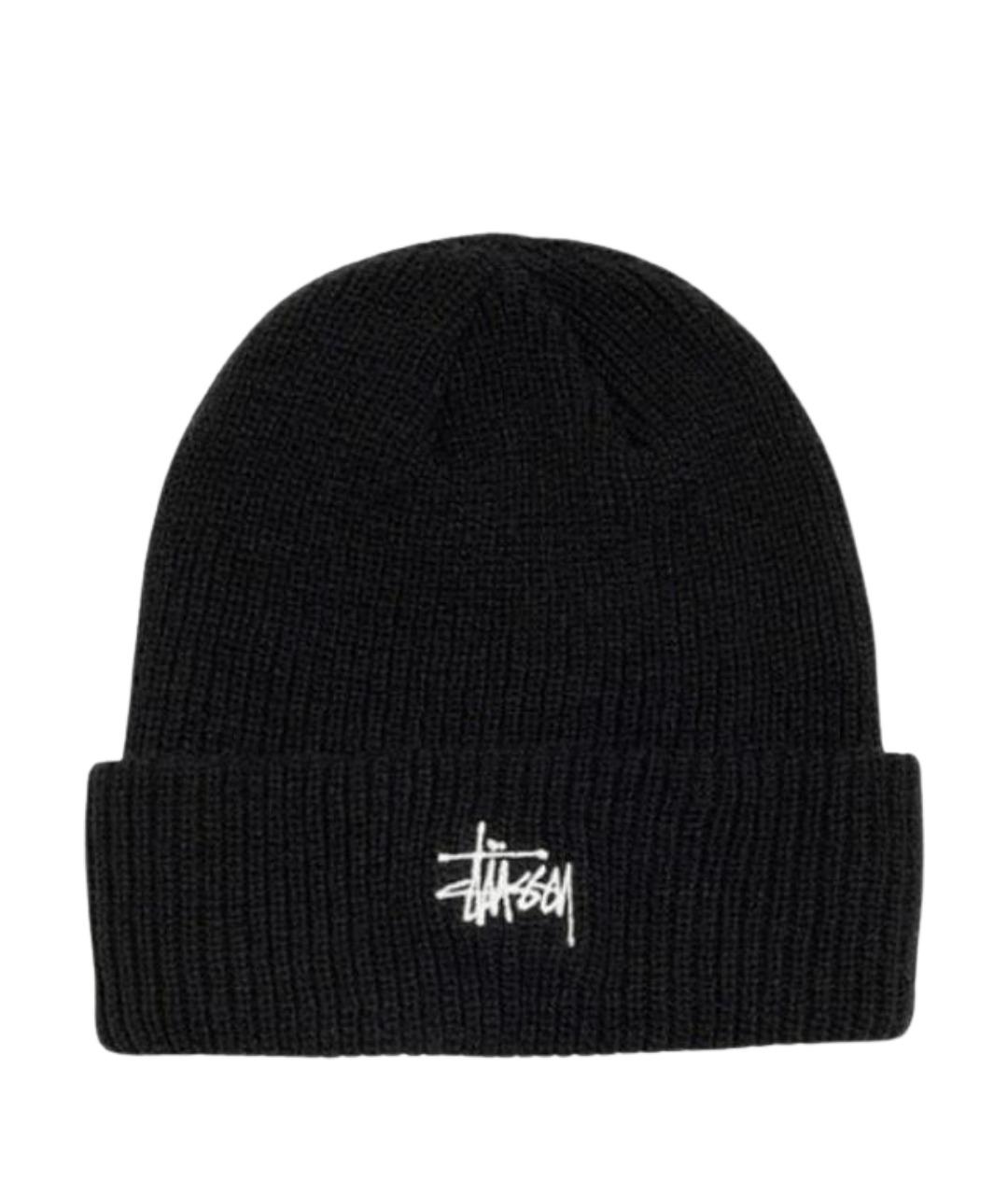 STUSSY Черная шапка, фото 1
