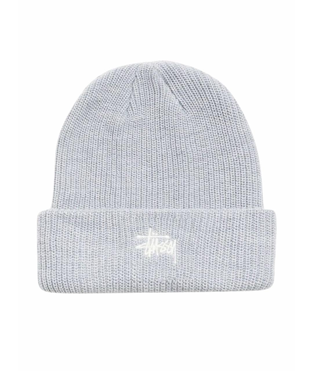 STUSSY Серая шапка, фото 1