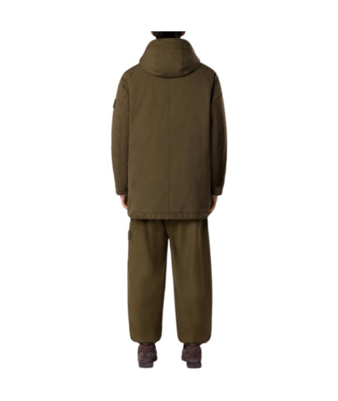 STONE ISLAND Зеленый пуховик, фото 4