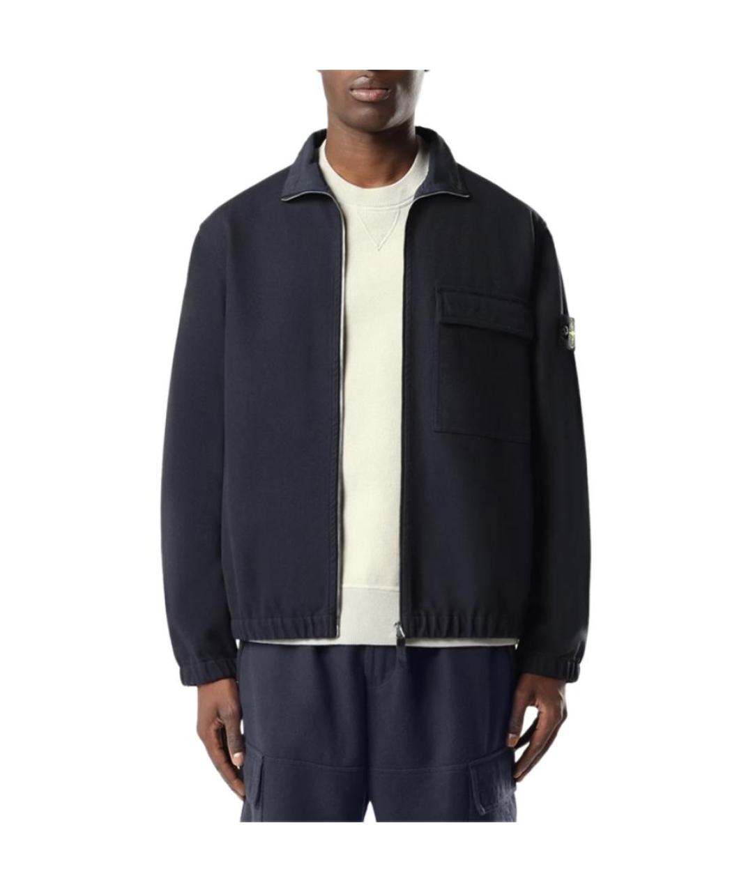STONE ISLAND Темно-синяя куртка, фото 2