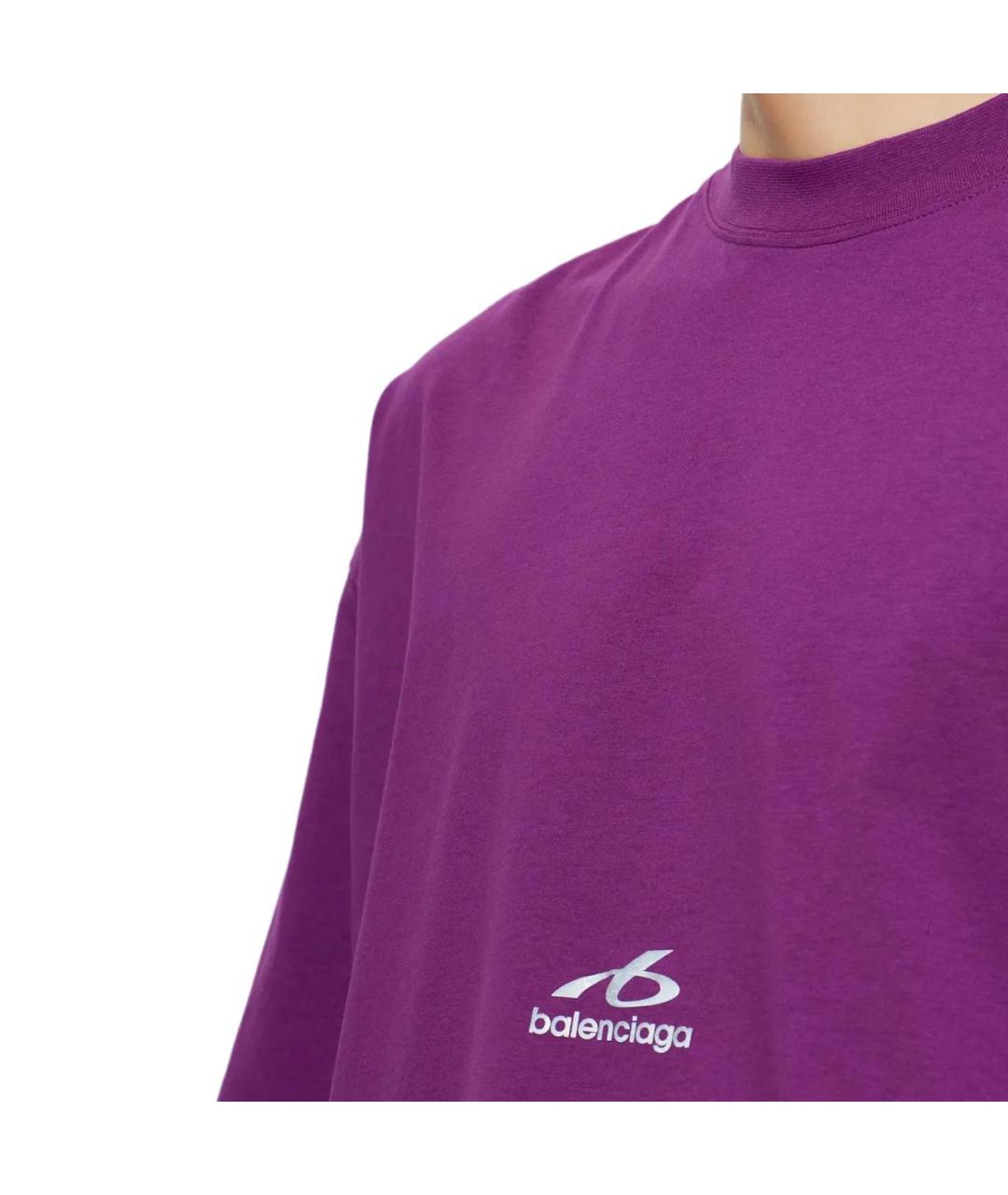 BALENCIAGA Фиолетовая футболка, фото 2