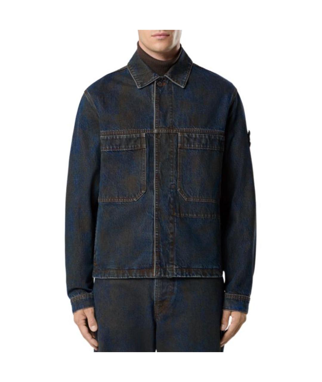 STONE ISLAND Синяя деним куртка, фото 3