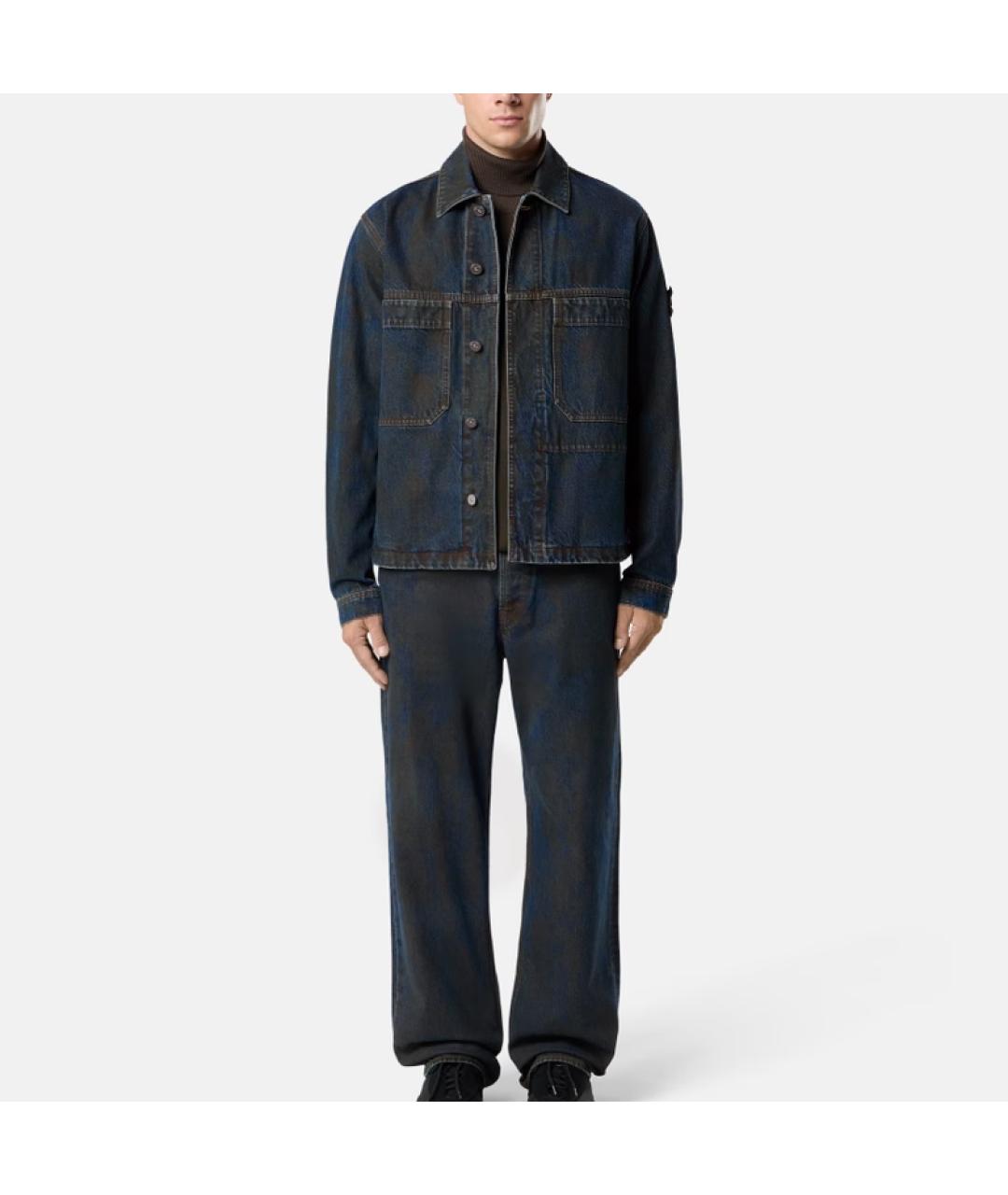 STONE ISLAND Синяя деним куртка, фото 5