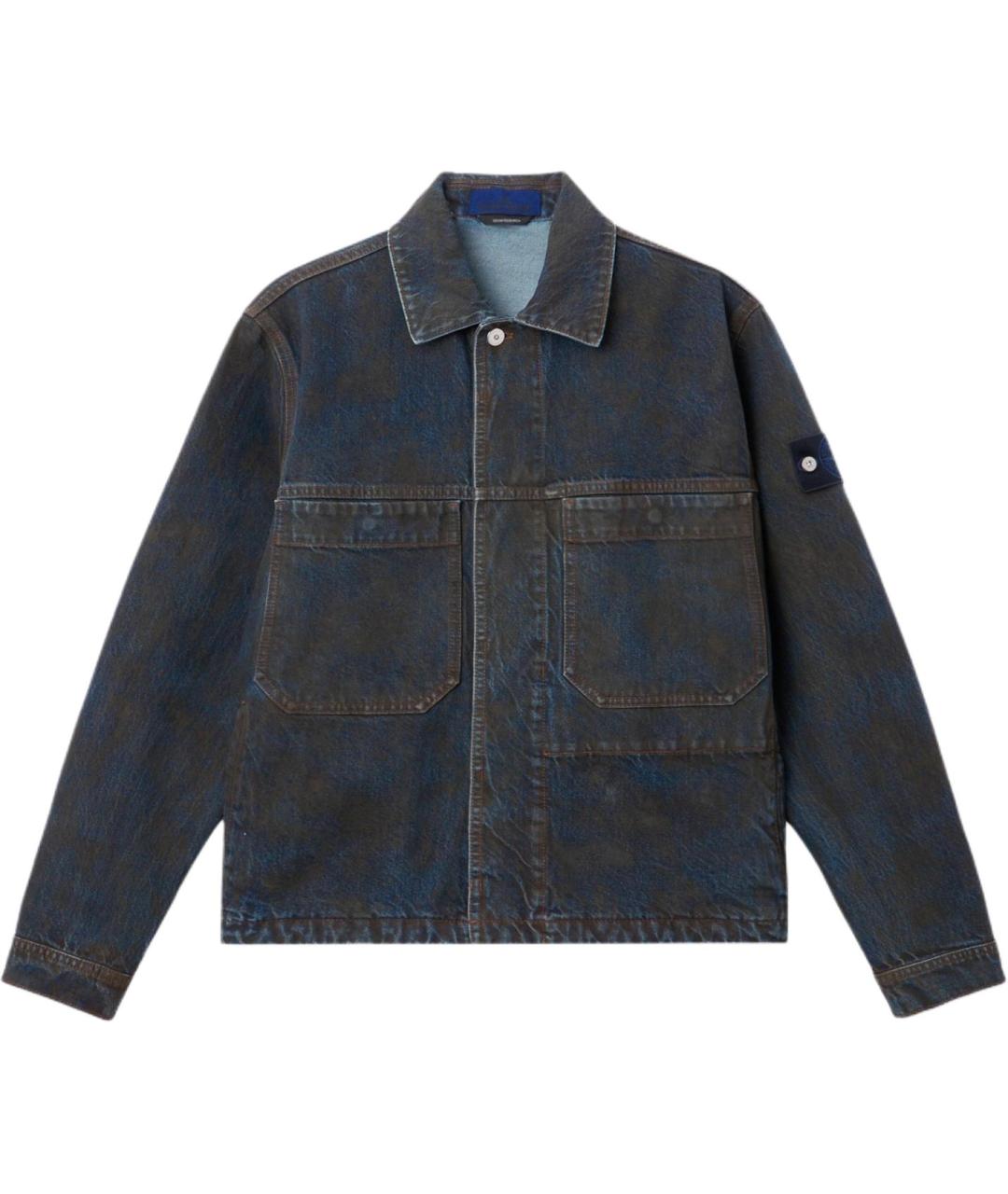 STONE ISLAND Синяя деним куртка, фото 1