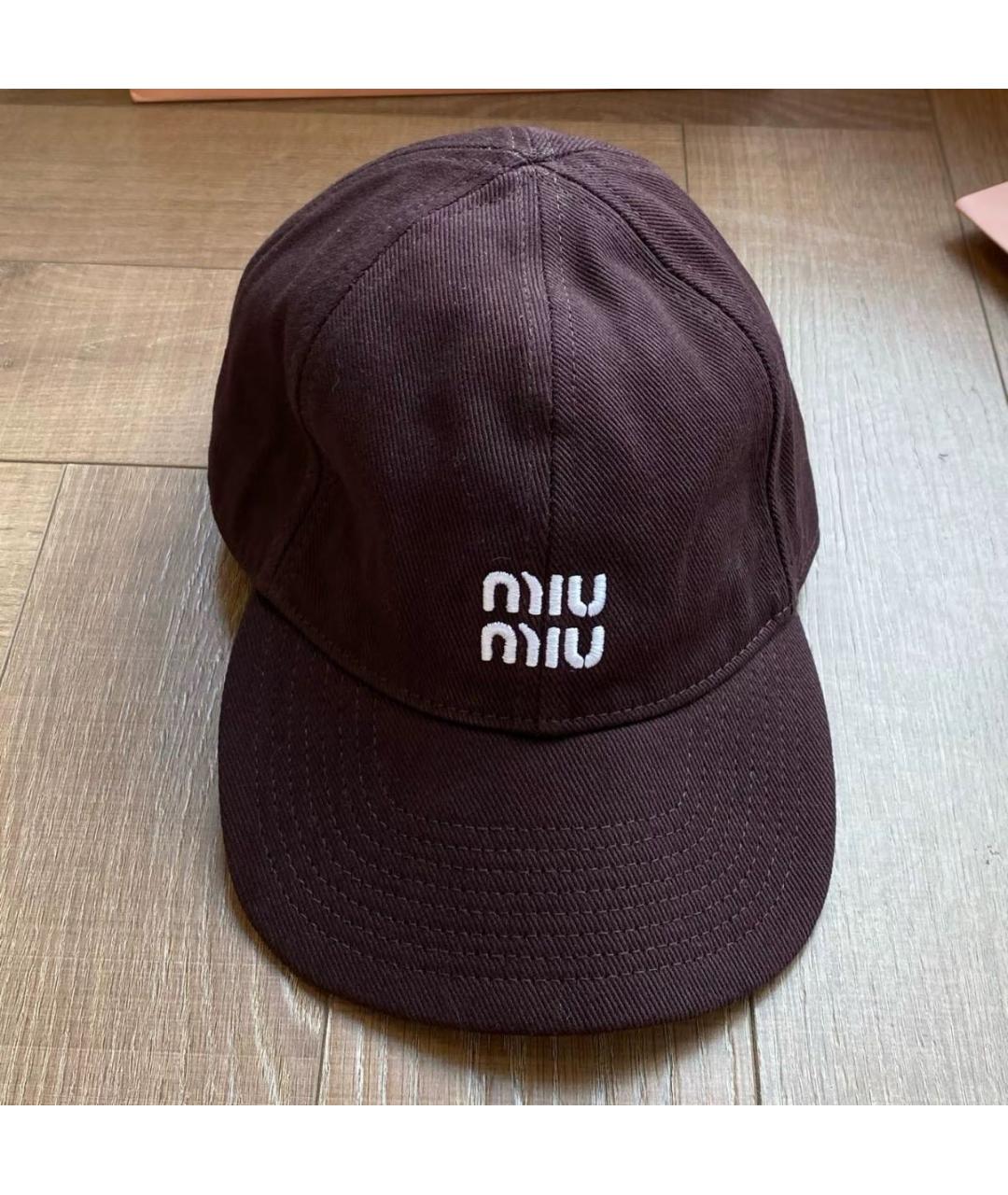 MIU MIU Коричневая кепка, фото 3