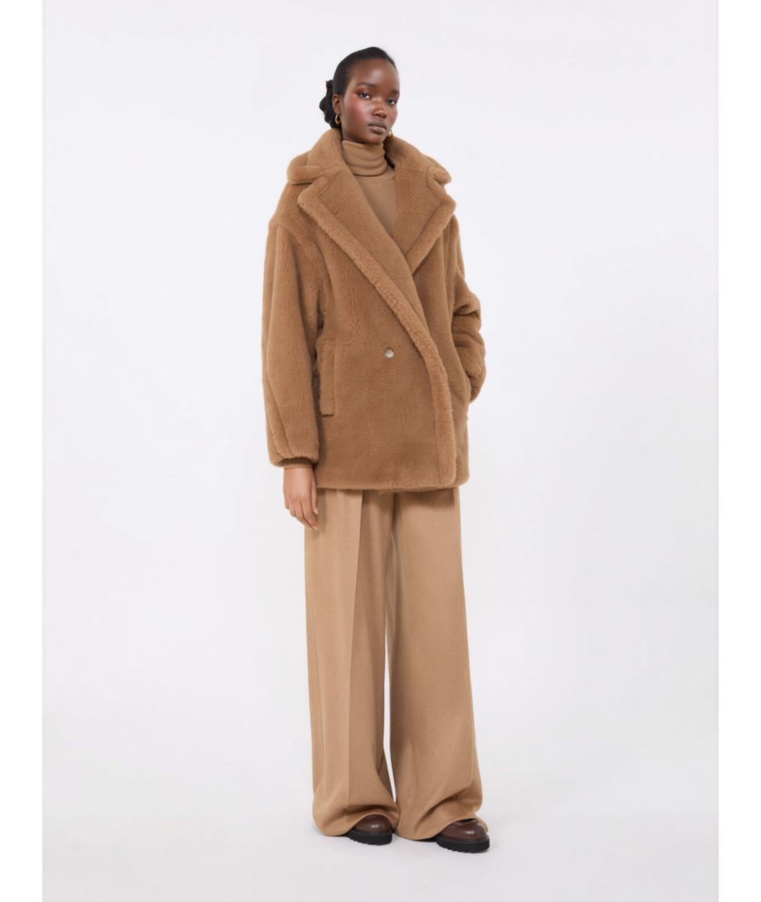 MAX MARA Бежевое шерстяное пальто, фото 2