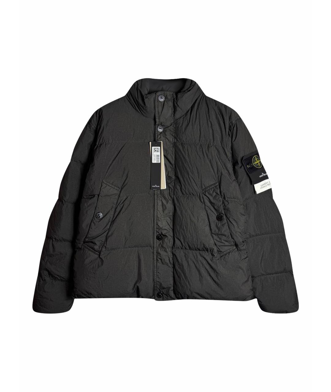 STONE ISLAND Черная нейлоновая куртка, фото 1