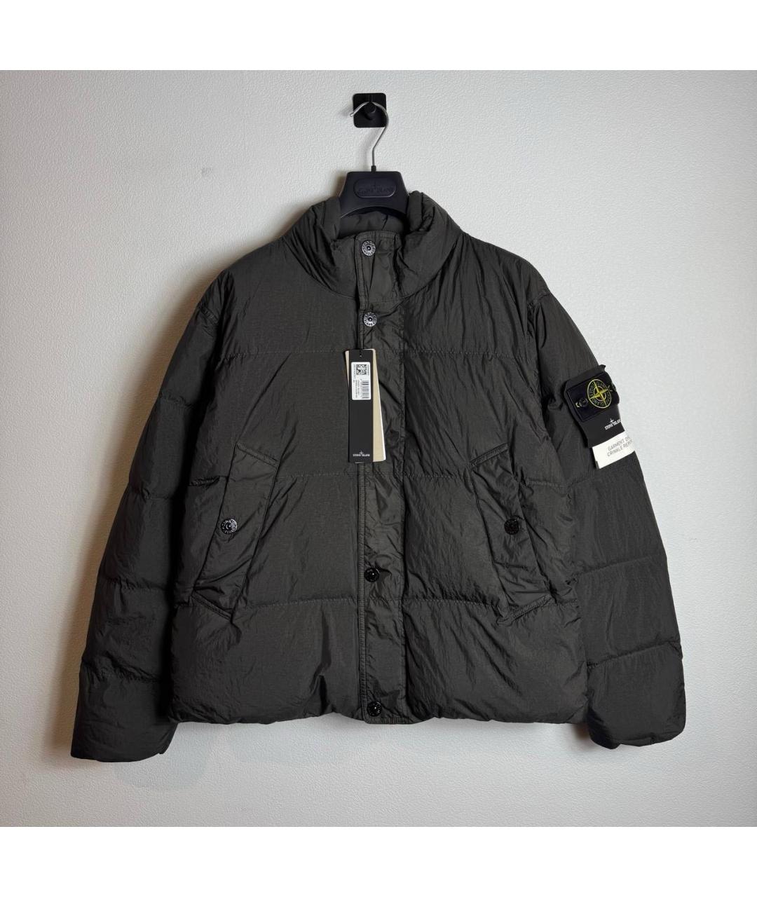 STONE ISLAND Черная нейлоновая куртка, фото 8