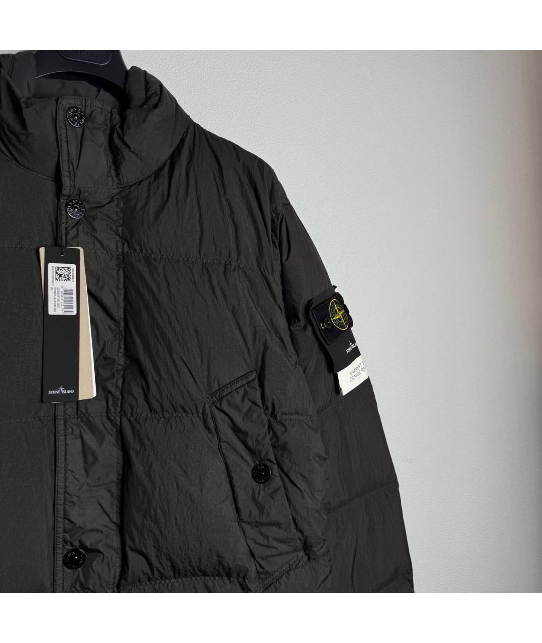 STONE ISLAND Черная нейлоновая куртка, фото 3