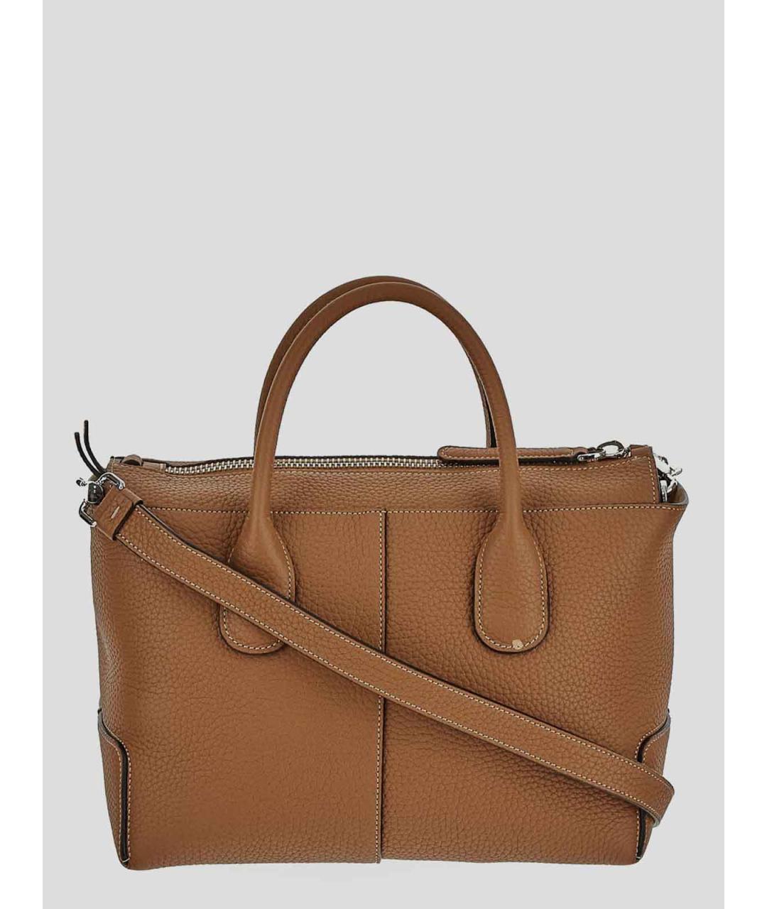 TOD'S Коричневая кожаная сумка тоут, фото 3