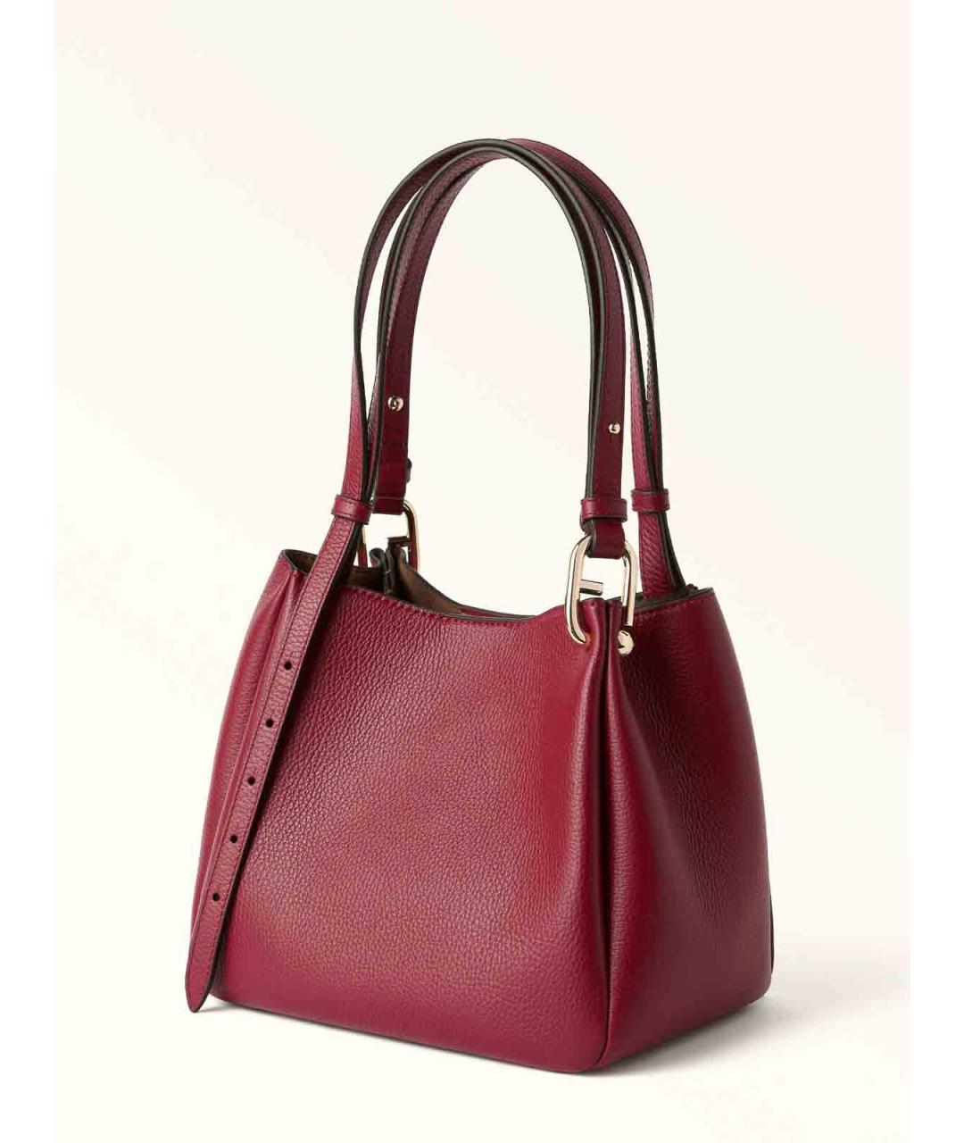 FURLA Бордовая кожаная сумка тоут, фото 2