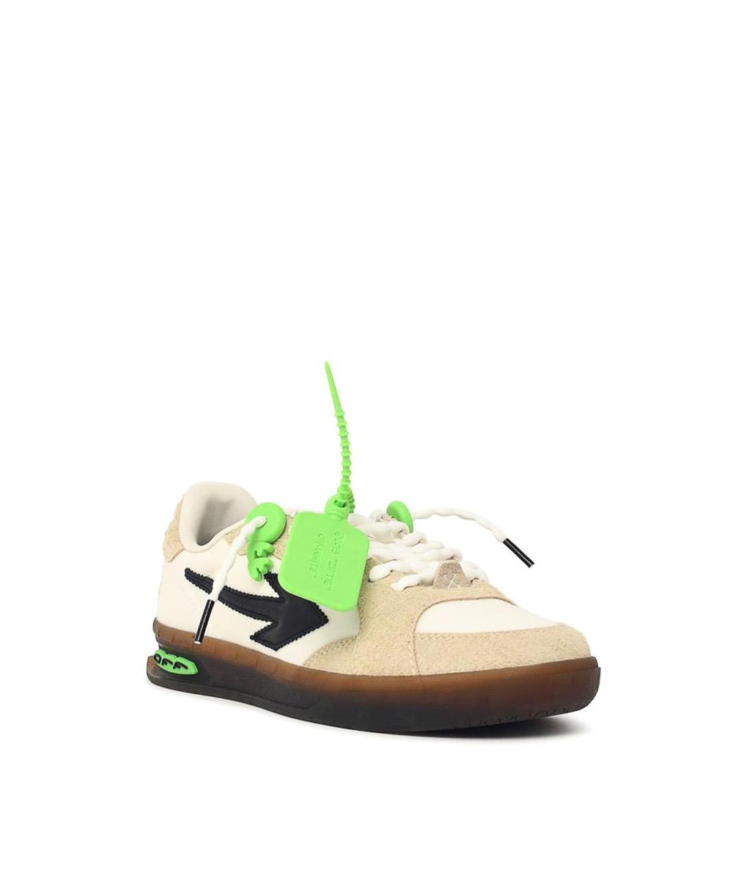 OFF-WHITE Мульти кожаные низкие кроссовки / кеды, фото 2