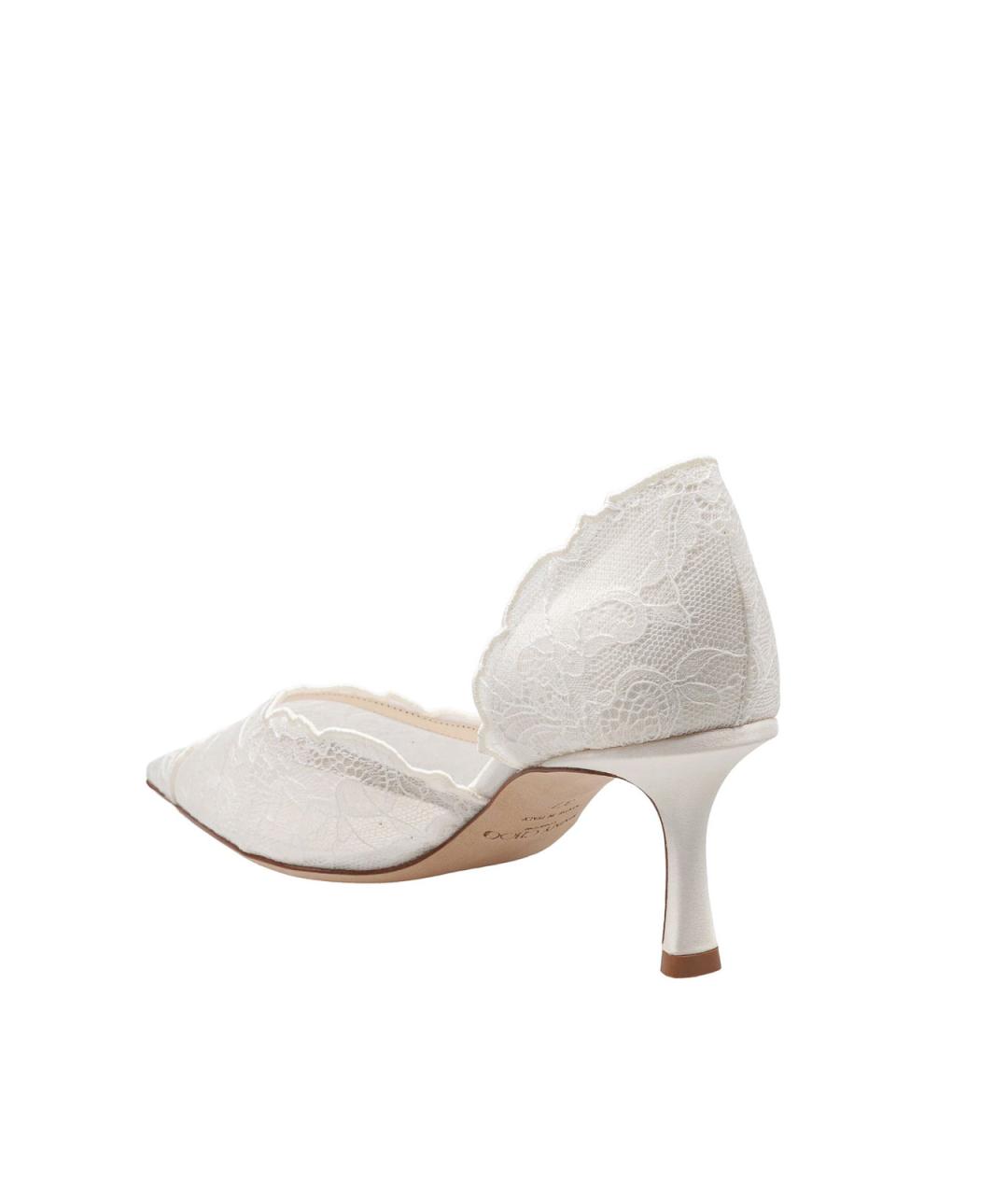 JIMMY CHOO Белые текстильные туфли, фото 4