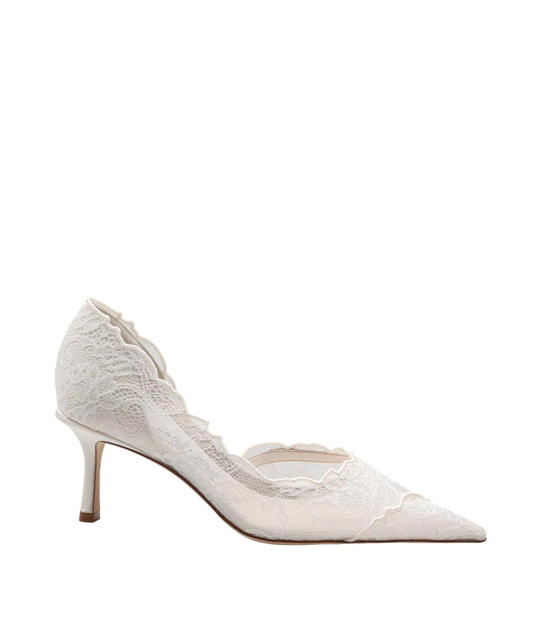 JIMMY CHOO Белые текстильные туфли, фото 1