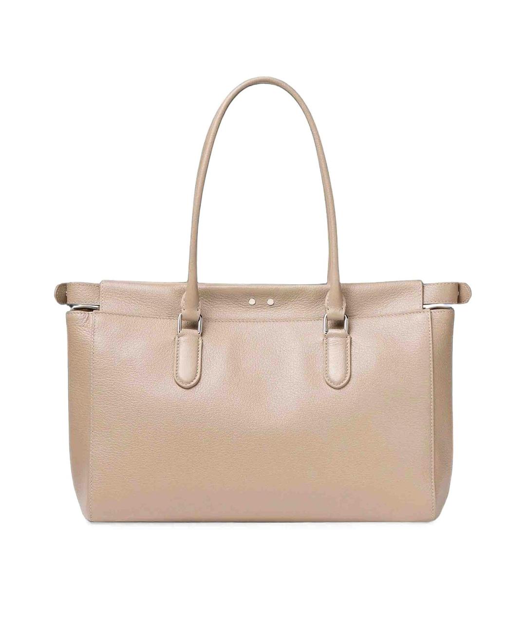 FENDI Бежевая кожаная сумка тоут, фото 1