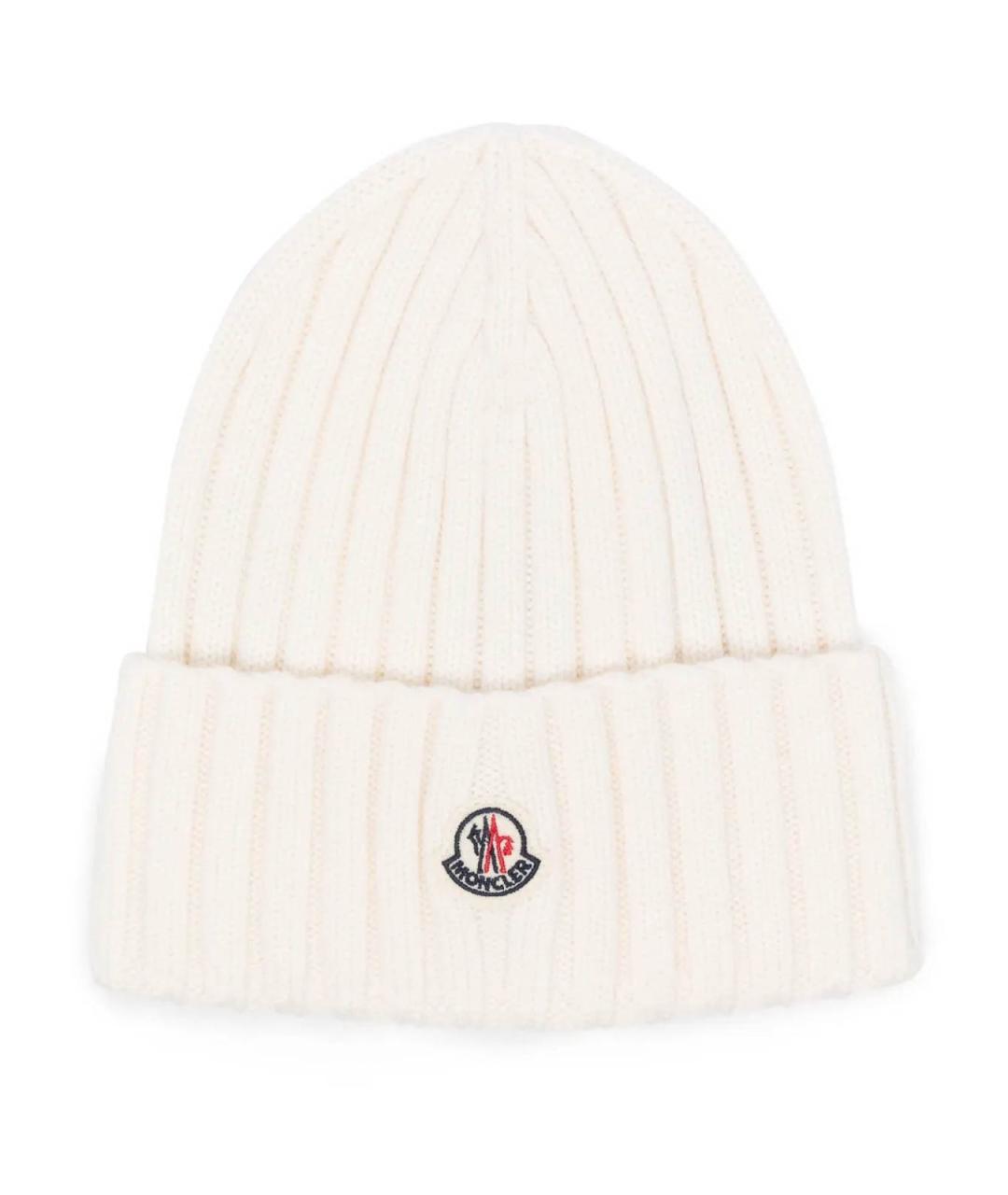 MONCLER Белая шапка, фото 2