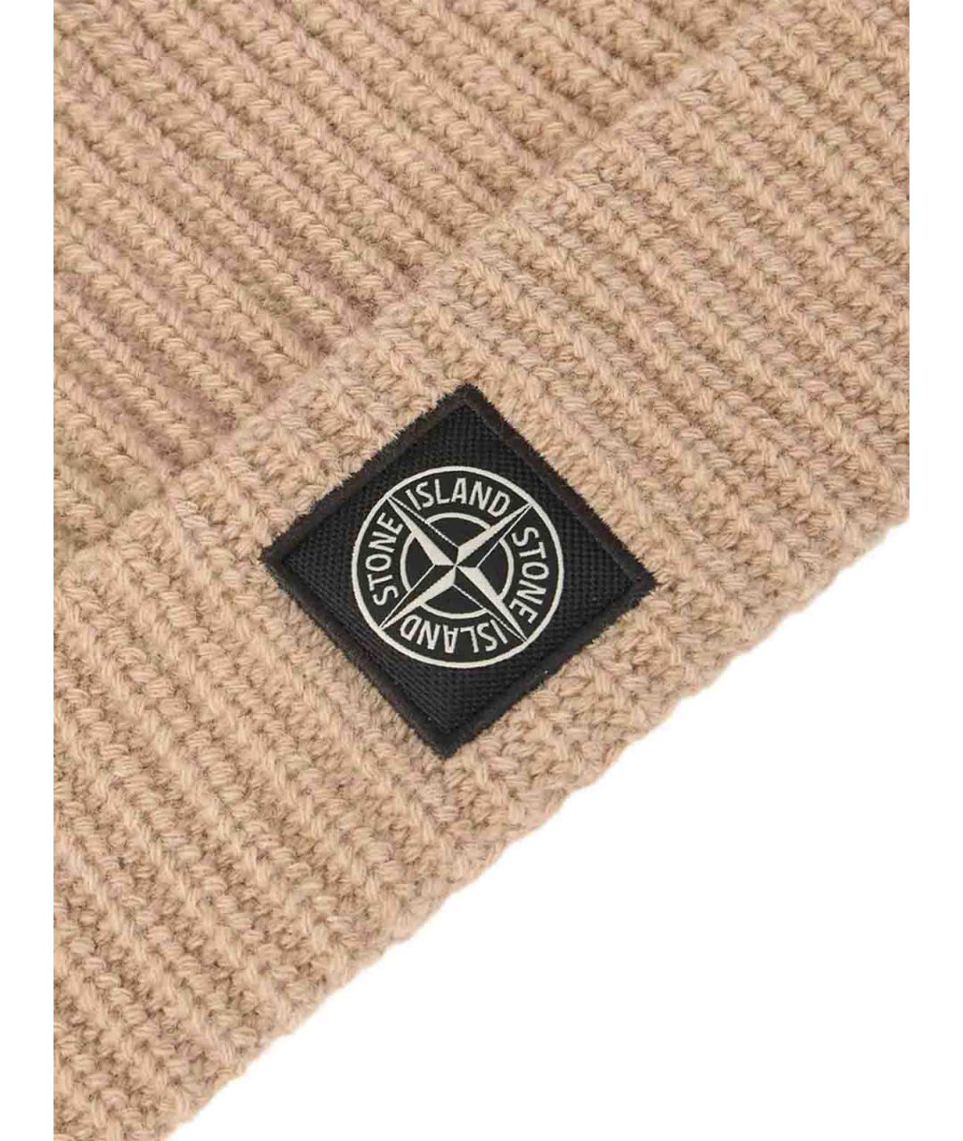 STONE ISLAND Бежевая шапка, фото 3