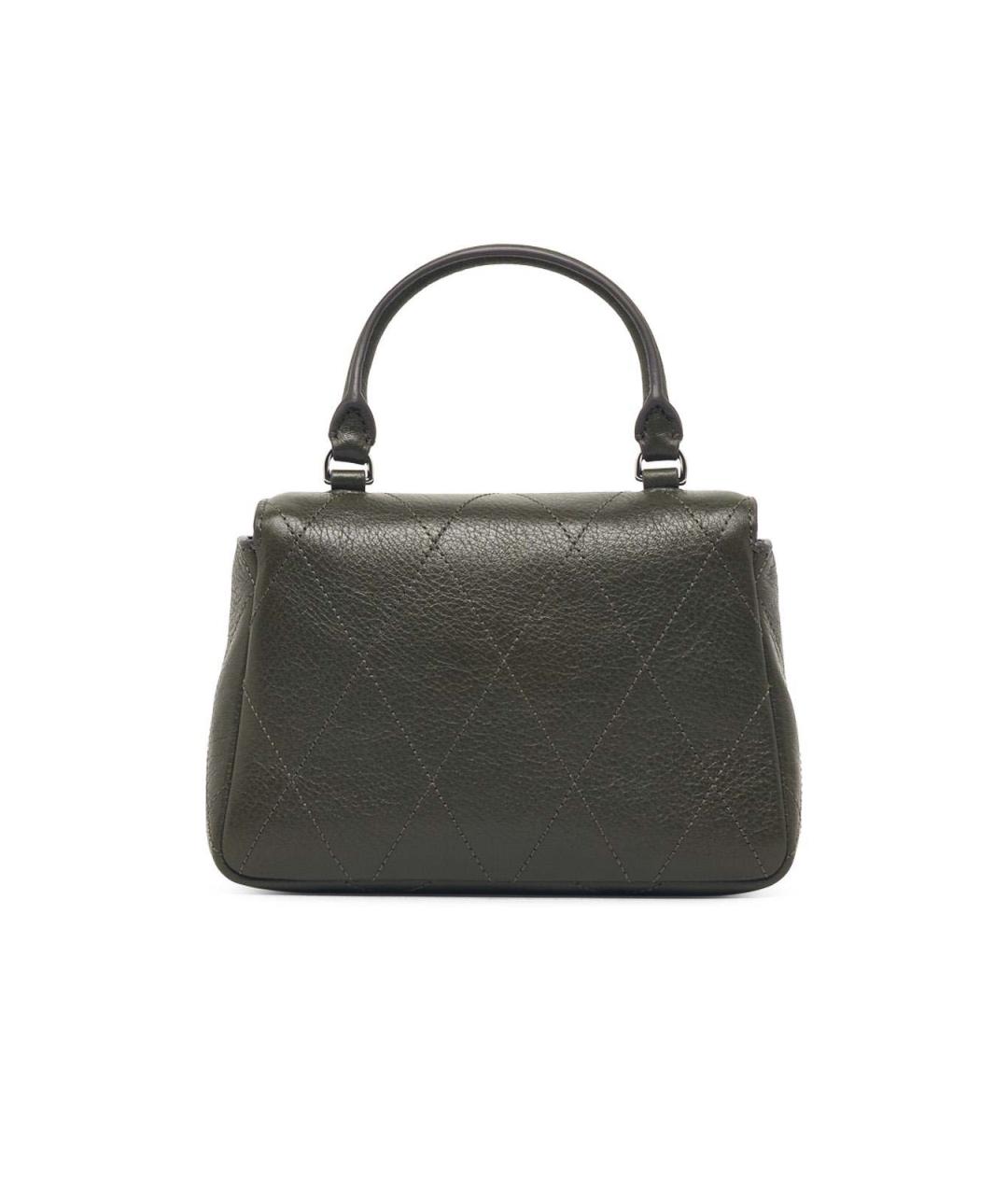 TORY BURCH Зеленая кожаная сумка с короткими ручками, фото 3