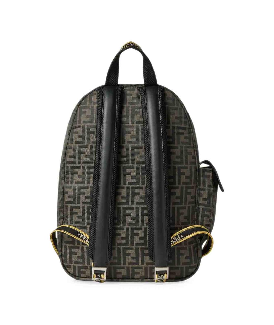 FENDI Коричневый тканевый рюкзак, фото 2
