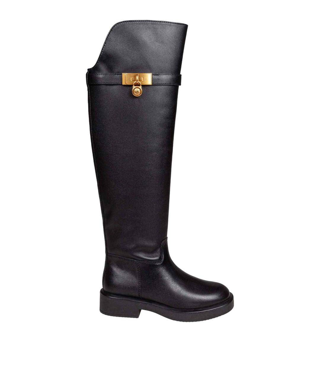MICHAEL KORS Черные кожаные сапоги, фото 1