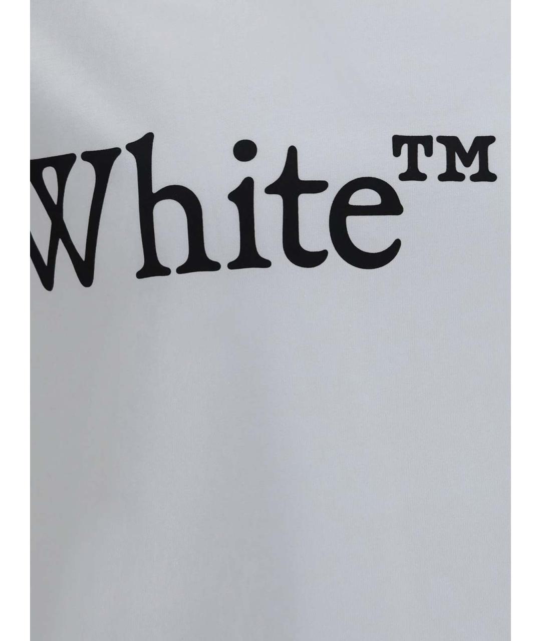 OFF-WHITE Белая хлопковая футболка, фото 3