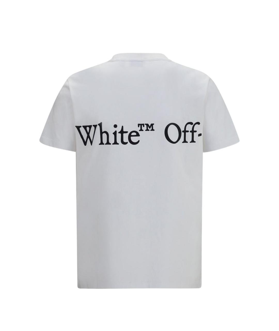 OFF-WHITE Белая хлопковая футболка, фото 2
