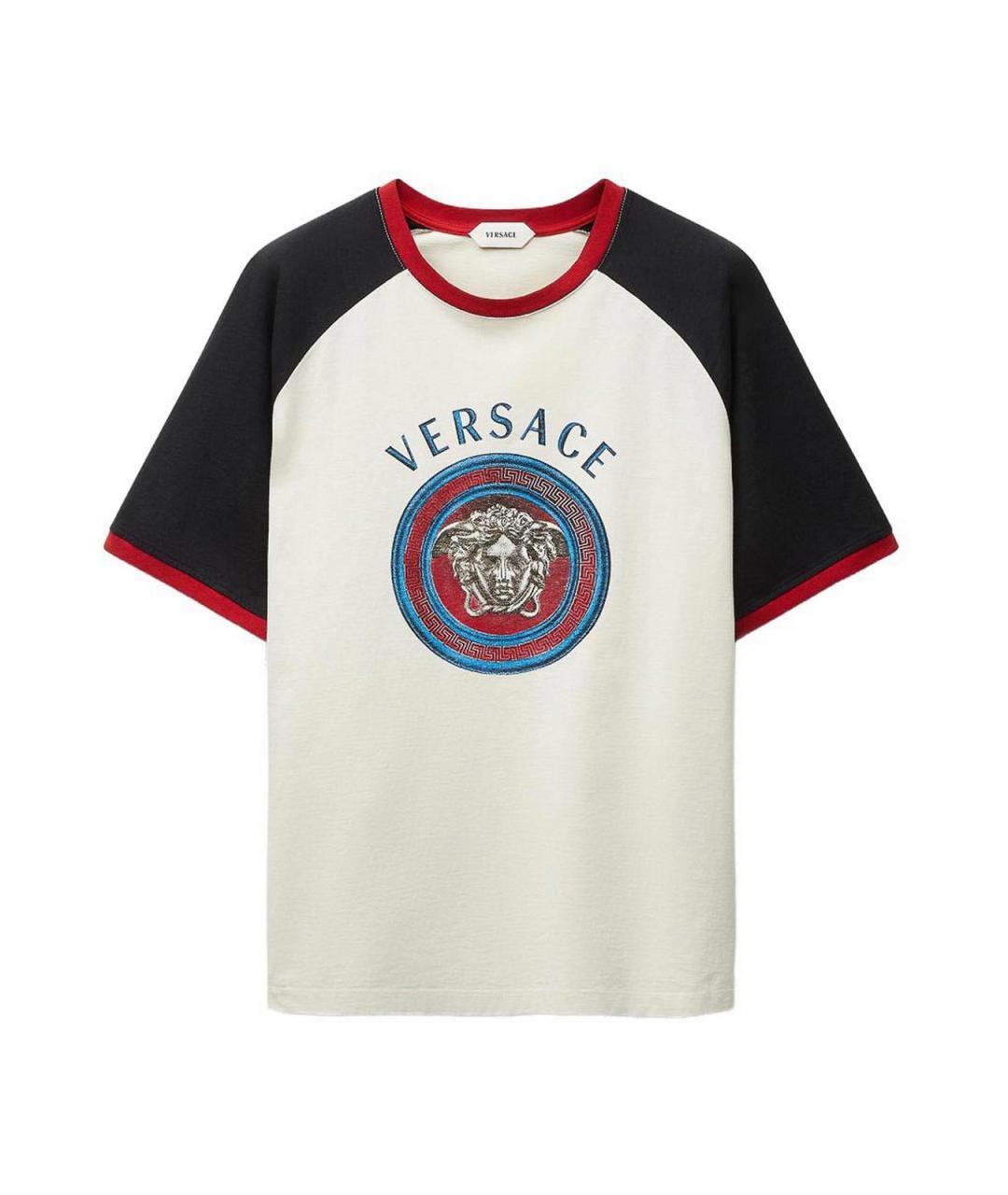 VERSACE Мульти хлопковая футболка, фото 1