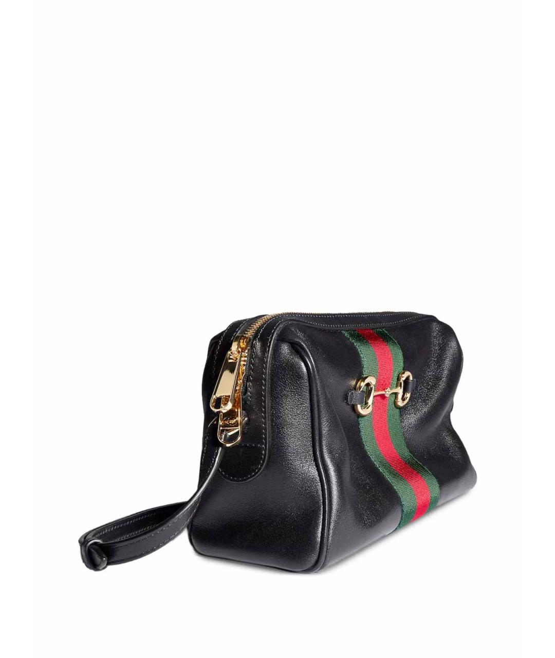 GUCCI Черная кожаная сумка через плечо, фото 6