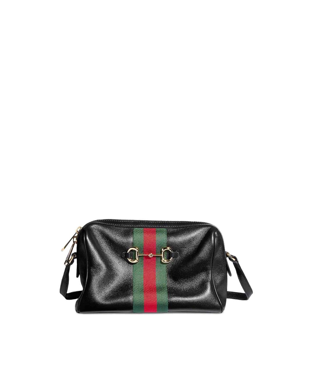 GUCCI Черная кожаная сумка через плечо, фото 1