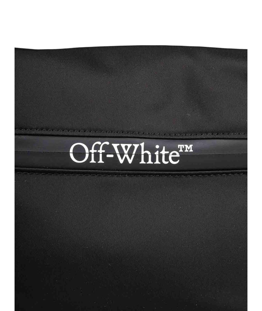 OFF-WHITE Черная тканевая поясная сумка, фото 3